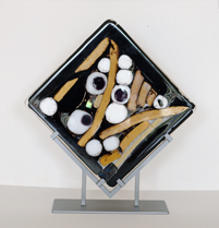 Vladimir Bulatov Gold On Black (Fused Glass)