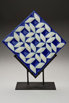 Vladimir Bulatov Blue White Pattern #2 (Fused Glass)